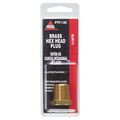Ags Brass Hex Plug, Male (1/2-14 NPT), 1/card PTF-13C